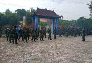 Persiapan Sambut Pangdam V Brawijaya, TNI Kumpul Dan Bersih-Bersih Dilokasi TMMD 110 Bojonegoro